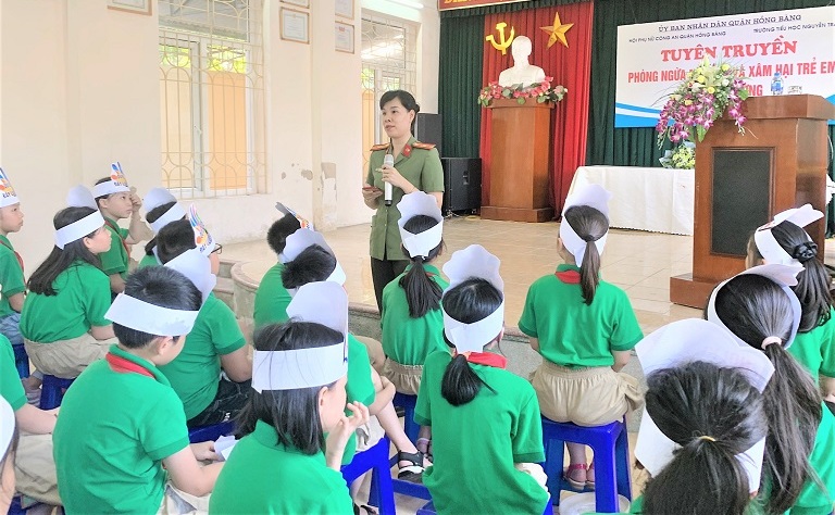 Hội Phụ nữ Công an quận Hồng Bàng: Tuyên truyền phòng ngừa bạo lực và xâm hại trẻ em